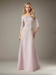 Trumpet/Mermaid Off-the-Shoulder Floor-Length Chiffon Dress