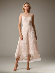 A-Line Sweetheart Asymmetrical Tulle Evening Dress