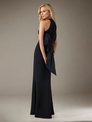 Sheath/Column Halter Floor-Length Chiffon Evening Dress