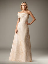 A-Line One-Shoulder Floor-Length Evening Dress