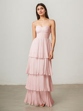A-Line V-Neck Floor-Length Chiffon Evening Dress