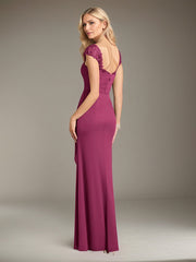 Sheath/Column Sweetheart Floor-Length Mesh Mother of the Bride Dress