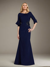 A-Line Asymmetrical Floor-Length Crepe Mother of the Bride Dress