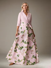 A-Line Collared Neckline Floor-Length Formal Dress