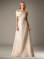 A-Line One-Shoulder Floor-Length Evening Dress