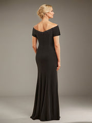 Trumpet/Mermaid V-Neck Floor-Length Chiffon Mother of the Bride Dress with Ruffles