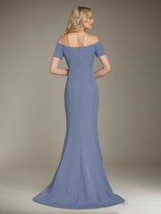 Trumpet/Mermaid Off-the-Shoulder Floor-Length Satin Mother of the Bride Dress