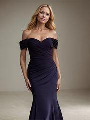 Trumpet/Mermaid V-Neck Floor-Length Evening Dresses