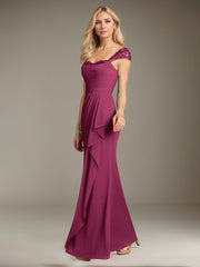 Sheath/Column Sweetheart Floor-Length Mesh Mother of the Bride Dress