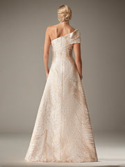 A-Line One-Shoulder Floor-Length Evening Dress