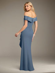 Mermaid Off-the-Shoulder Floor-Length Satin Mother of the Bride Dress