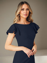 Mermaid Scoop Floor-Length Ruffle Chiffon Mother of the Bride Dress