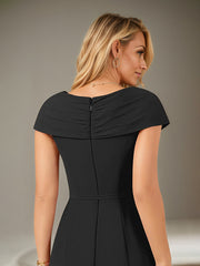 Mermaid V-Neck Floor-Length Ruffle Chiffon Mother of the Bride Dress