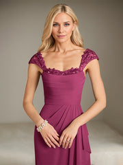 Sheath/Column Sweetheart Floor-Length Mesh Mother of the Bride Dress