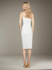 Sheath/Column One-Shoulder Knee-Length Sequin Cocktail Dress