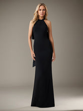 Sheath/Column Halter Floor-Length Chiffon Evening Dress