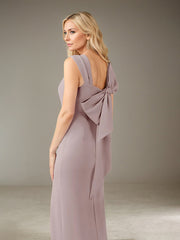 Sheath/Column Asymmetrical Floor-Length Satin Mother of the Bride Dress