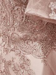 Trumpet/Mermaid V-Neck Floor-Length Tulle Mother of the Bride Dress