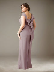 Sheath/Column Asymmetrical Floor-Length Satin Mother of the Bride Dress