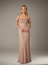 A-Line/Princess Off-the-Shoulder Draped Sleeves Formal Dresses
