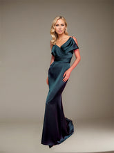 Sheath/Column Asymmetrical Spaghetti Straps Sleeveless Floor-Length Evening Dress