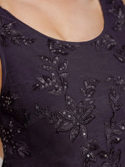 A-line Scoop Knee-Length Lace Mother of the Bride Dress With Sequins