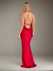 Sheath/Column V-Neck Sleeveless Floor-Length Evening Dress