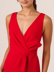 A-Line V-Neck Floor-Length Chiffon Evening Dress