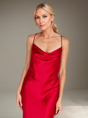 Sheath/Column V-Neck Sleeveless Floor-Length Evening Dress