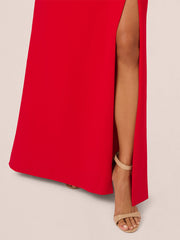 A-Line V-Neck Floor-Length Chiffon Evening Dress