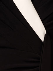 A-line V-Neck Floor-Length Satin Evening Dress