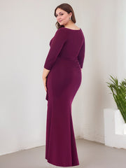 Sheath/Column V-Neck Floor-Length Scuba Mother of the Bride Dress