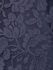 A-line V-Neck Asymmetrical Lace Chiffon Cocktail Dress With Pleated