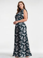 A-Line Asymmetrical Full-Length Chiffon Evening Dress