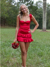 Elegant Red Sweetheart Straps Bodycon Mini Homecoming Dress