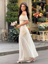 Elegant Ivory Off the Shoulder Strapless A-line Long Evening Dress,Prom Dress