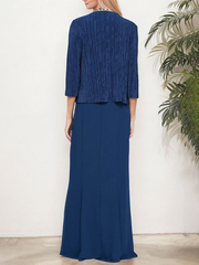 Metallic Mock Two-Piece Gown with Jacket