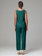 3 Pieces Chiffon Elegant Mother Of The Bride Dress Pants Suits