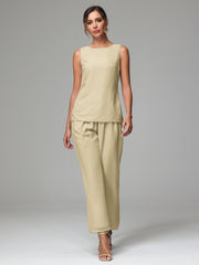 3 Pieces Chiffon Fancy Mother Of The Bride Dress Pants Suits