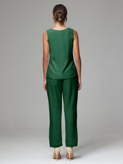 3 Pieces Chiffon Fancy Mother Of The Bride Dress Pants Suits