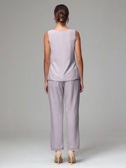 3 Pieces Chiffon Fancy Mother Of The Bride Dress Pants Suits