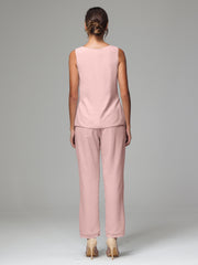3 Pieces Chiffon Fancy Mother Of The Bride Dress Pants Suits