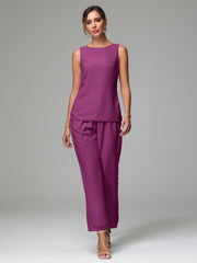 3 Pieces Chiffon Fancy Mother Of The Bride Dress Pants Suits