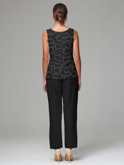 3 Pieces Chiffon Lace Long Sleeves Mother Of The Bride Dress Pants Suits