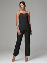 3 Pieces Delicate Chiffon Lace Mother of Bride Dress Pant Suits