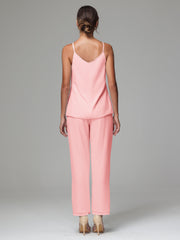 3 Pieces Delicate Chiffon Lace Mother of Bride Dress Pant Suits