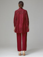 3 Pieces Delicate Chiffon Lace Mother of Bride Dress Pant Suits