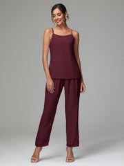 3 Pieces Delicate Chiffon Lace Mother of Bride Dress Pant Suits