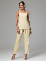 3 Pieces Delicate Chiffon Lace Mother of Bride Dress Pant Suits