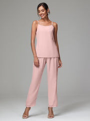 3 Pieces Delicate Chiffon Lace Mother of Bride Dress Pant Suits